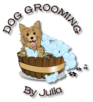 dog grooming by julia logo